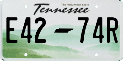 TN license plate E4274R