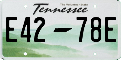 TN license plate E4278E