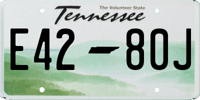 TN license plate E4280J