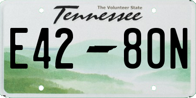 TN license plate E4280N