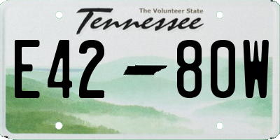 TN license plate E4280W
