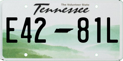 TN license plate E4281L