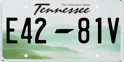 TN license plate E4281V