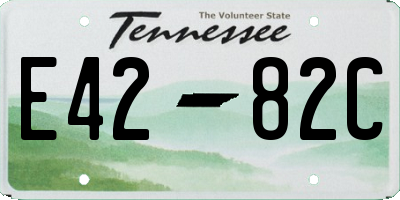 TN license plate E4282C