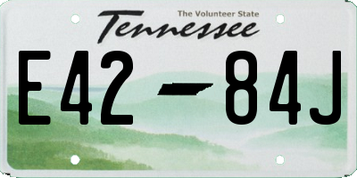 TN license plate E4284J