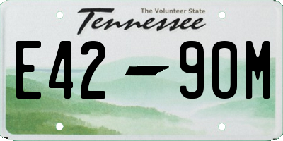 TN license plate E4290M