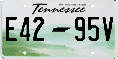 TN license plate E4295V