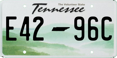 TN license plate E4296C
