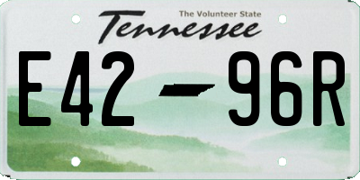 TN license plate E4296R