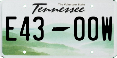 TN license plate E4300W