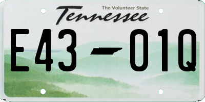 TN license plate E4301Q