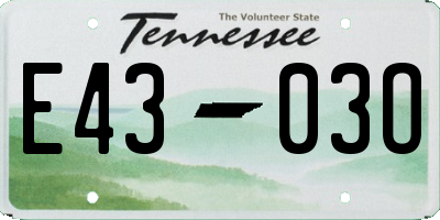 TN license plate E4303O