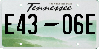 TN license plate E4306E