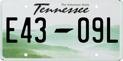 TN license plate E4309L