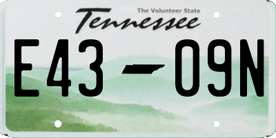 TN license plate E4309N