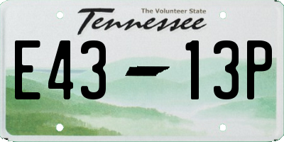 TN license plate E4313P