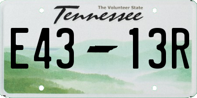 TN license plate E4313R