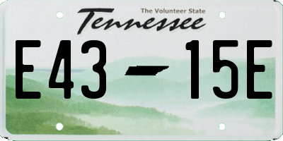 TN license plate E4315E