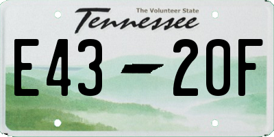 TN license plate E4320F