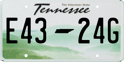 TN license plate E4324G