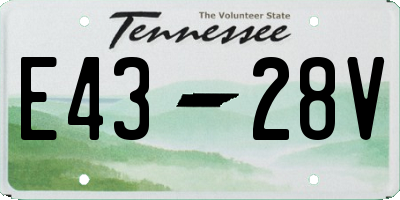 TN license plate E4328V