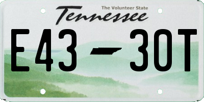 TN license plate E4330T
