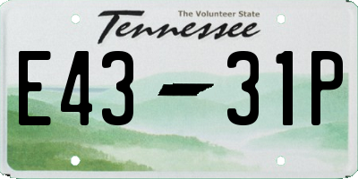 TN license plate E4331P