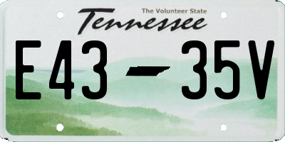 TN license plate E4335V