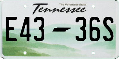 TN license plate E4336S