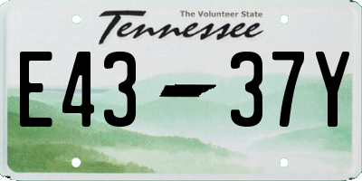 TN license plate E4337Y