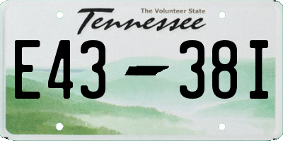 TN license plate E4338I