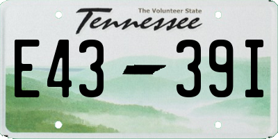 TN license plate E4339I