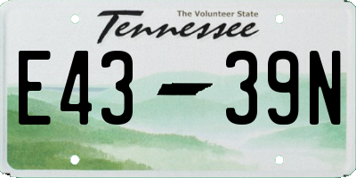 TN license plate E4339N