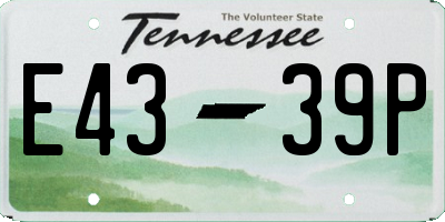 TN license plate E4339P