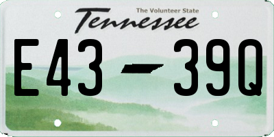 TN license plate E4339Q