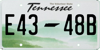 TN license plate E4348B