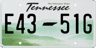 TN license plate E4351G