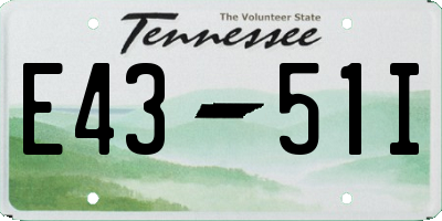 TN license plate E4351I