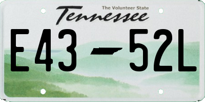 TN license plate E4352L