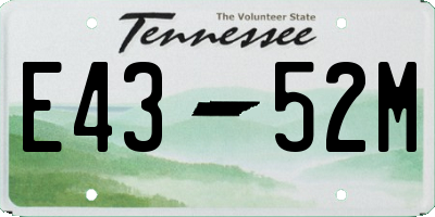TN license plate E4352M