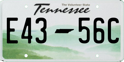 TN license plate E4356C