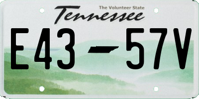 TN license plate E4357V