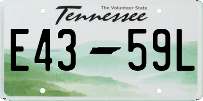 TN license plate E4359L