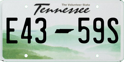 TN license plate E4359S