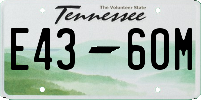 TN license plate E4360M