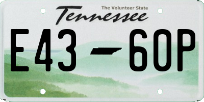 TN license plate E4360P