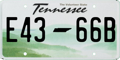 TN license plate E4366B