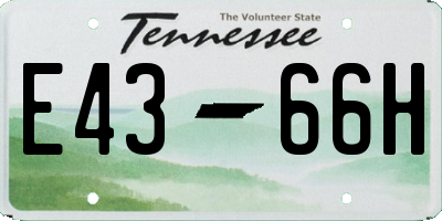 TN license plate E4366H
