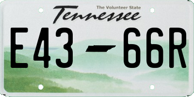 TN license plate E4366R