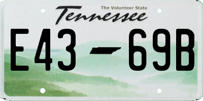 TN license plate E4369B